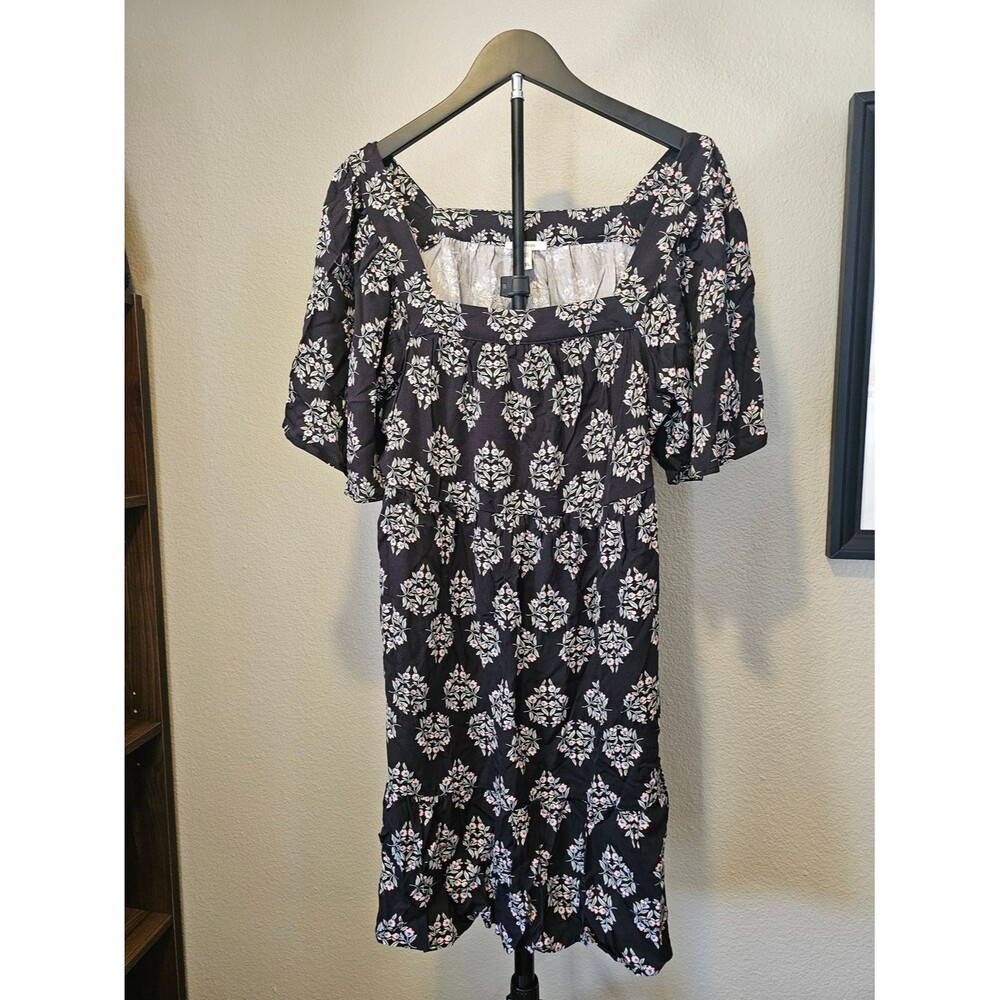 NWT Maurices Black Floral Square-Neck Women's Dress